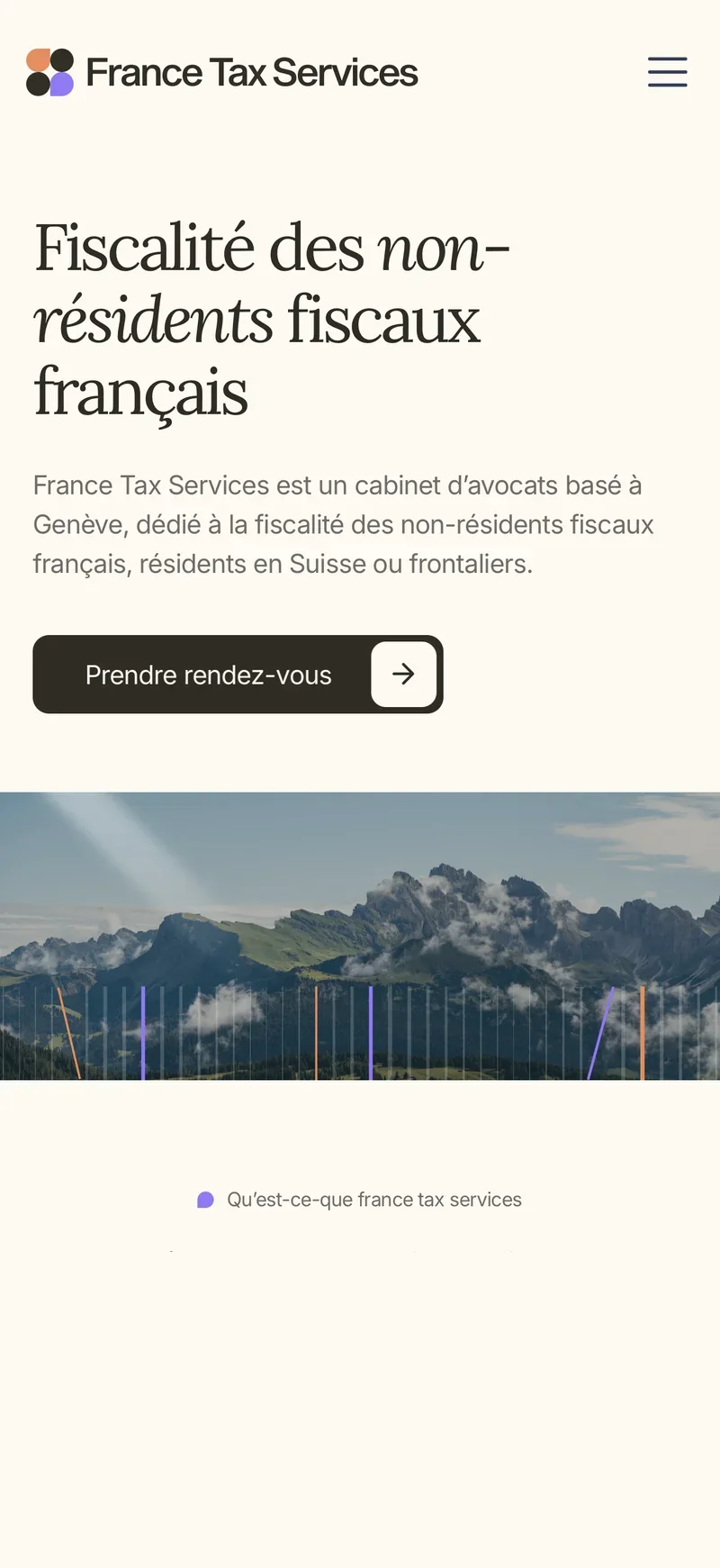 France Tax Services : version mobile du site livré